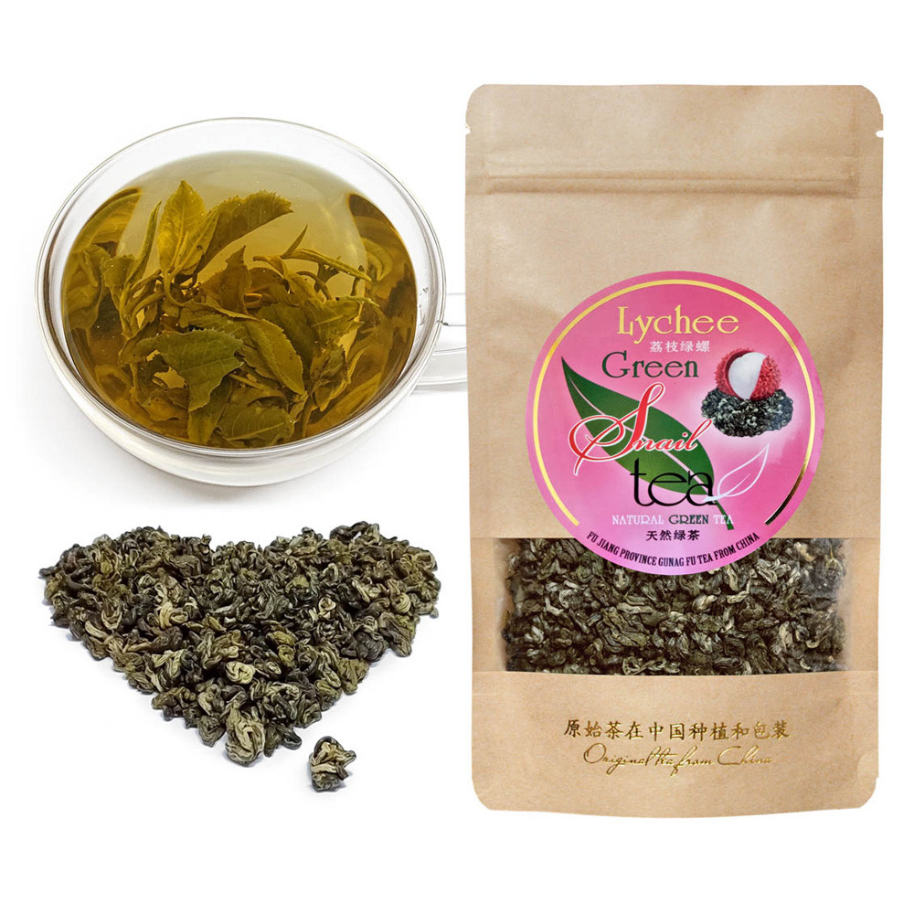 Green Snail Līčijas - tēja „Zaļais Gliemezītis” 100gr. Zaļā tēja