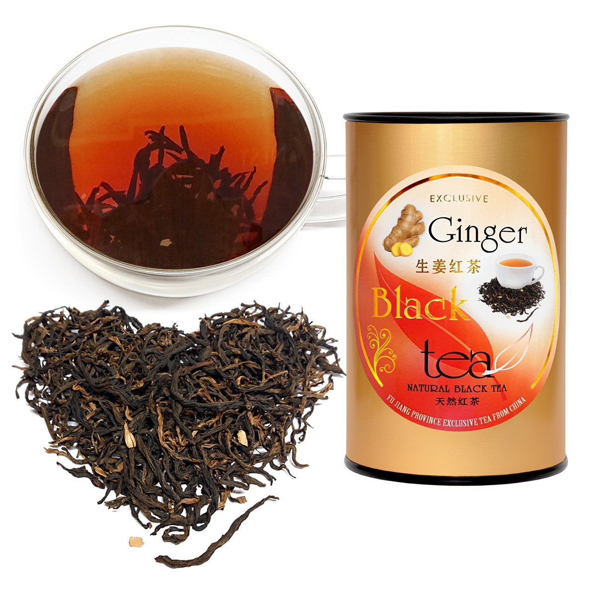 Ginger Black tea MAO FENG - Ingvera tēja PT80g Melnā tēja