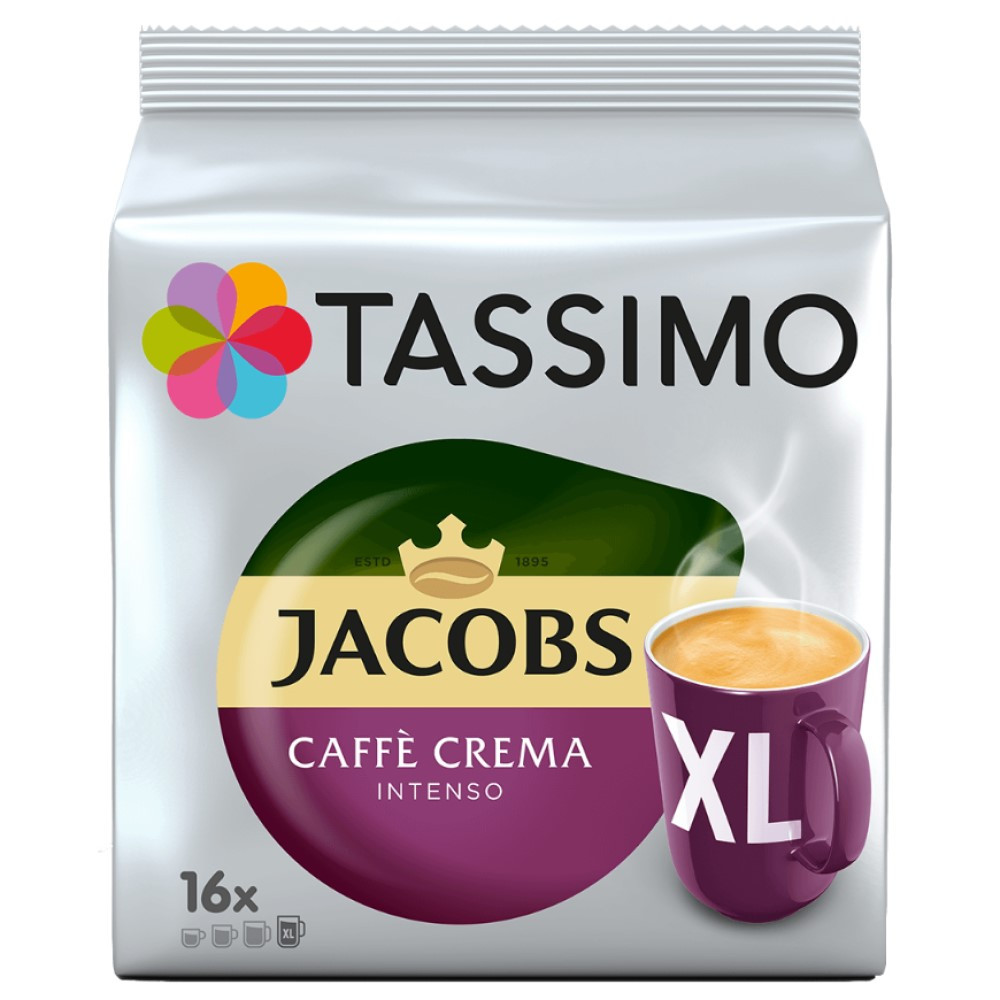 Tassimo Caffe Crema Intenso XL 16 gab. Kafijas kapsulās