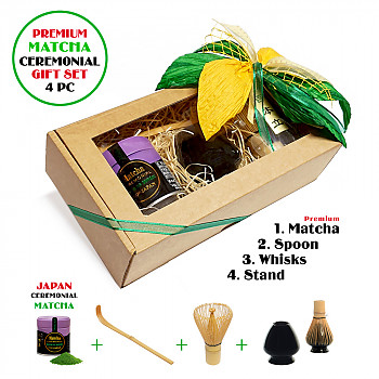 Gift3 (Matcha 80gr., slotiņa, karotīte, turētājs). Matcha tēja