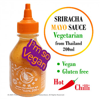 Sriracha Vegetarian Mayo Sayce, Veģetārā Srirača mērce ar Majonēzi, 200ml Mērce