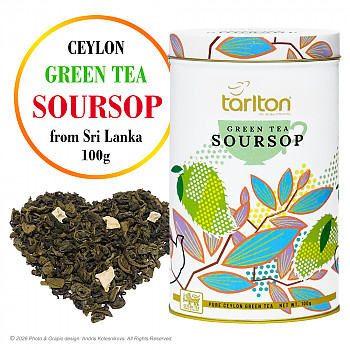 Ceylon Soursop zaļā tēja 100 gr. Zaļā tēja