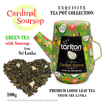 Tea Pot Cardinal Soursop (Graviola, Guanaban) 100 gr. Zaļā tēja