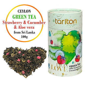 Strawberry, Cucumber ,Aloe Vera 100 gr. Zaļā tēja