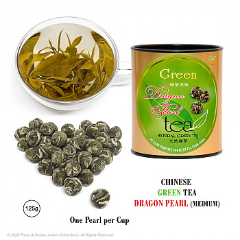 Dragon Medium Pearl Green tea 125 gr. Zaļā tēja