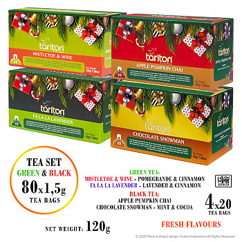 Ceylon Tea Black&Green Mix 80 x 1.5 gr. Tējas maisiņi