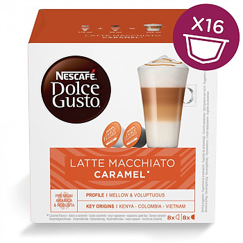 Dolce Gusto Caramel Latte Macchiato 8+8 шт. Кофе в капсулах