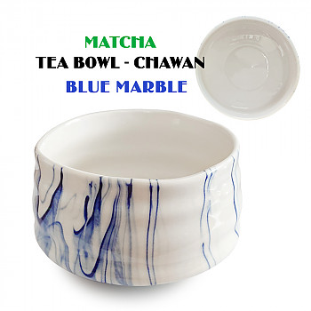 Matcha tējas pagatavošanas trauks Blue Marble 500ml. Matcha tēja