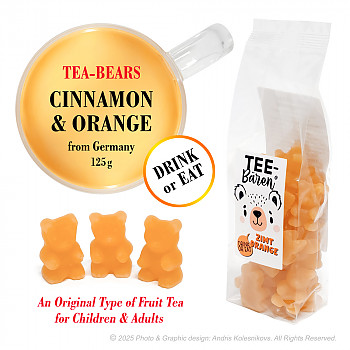 Tea Bears Cinnamon & Orange, 125 g Augļu tēja