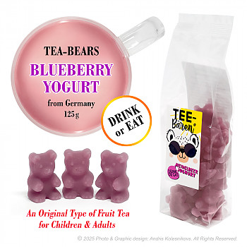 Tea Bears Blueberry Yogurt, 125 g Augļu tēja