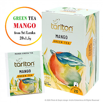 Mango Green tea 20 x 1.5 gr. Tējas maisiņi