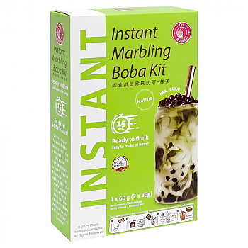 Burbuļtējas komplekts ar Matcha garšu 4 personām, Boba Kit, 4x60g Burbuļtēja