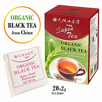 Органический Kитайский Черный чай в пакетиках, 20 x 2 Чёрный чай