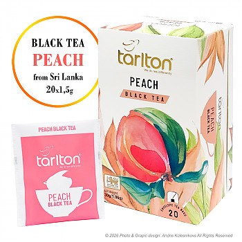Peach Black tea 20 x 1.5 gr. Tējas maisiņi