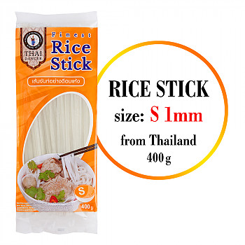 Rice Noodles 1mm 400gr. Nūdeles, Rīsi, Graudaugi