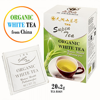 Organiska Ķīnas Baltā tēja paciņās, 20 x 2 gr. Baltā tēja