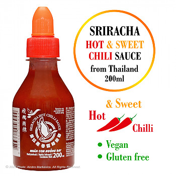 Sriracha Hot & Sweet Chilli - asā & saldā čili mērce, 200ml Mērce