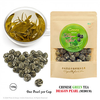 Dragon Medium Pearl Green tea 100 gr. Zaļā tēja