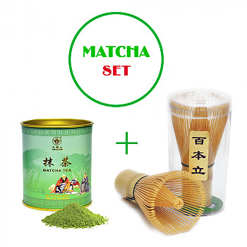 Set1 (Matcha 80gr., bambusa slotiņa). Matcha tēja